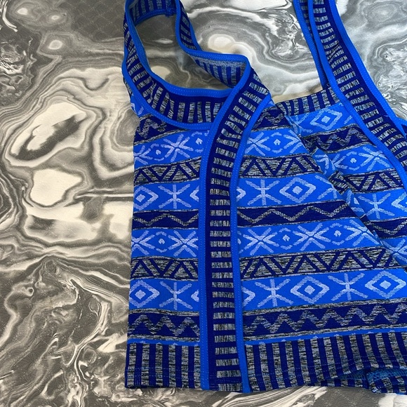NWOT FP Movement Arrondi Fairisle Cami - Blue Combo - Size M/L - Picture 8 of 12